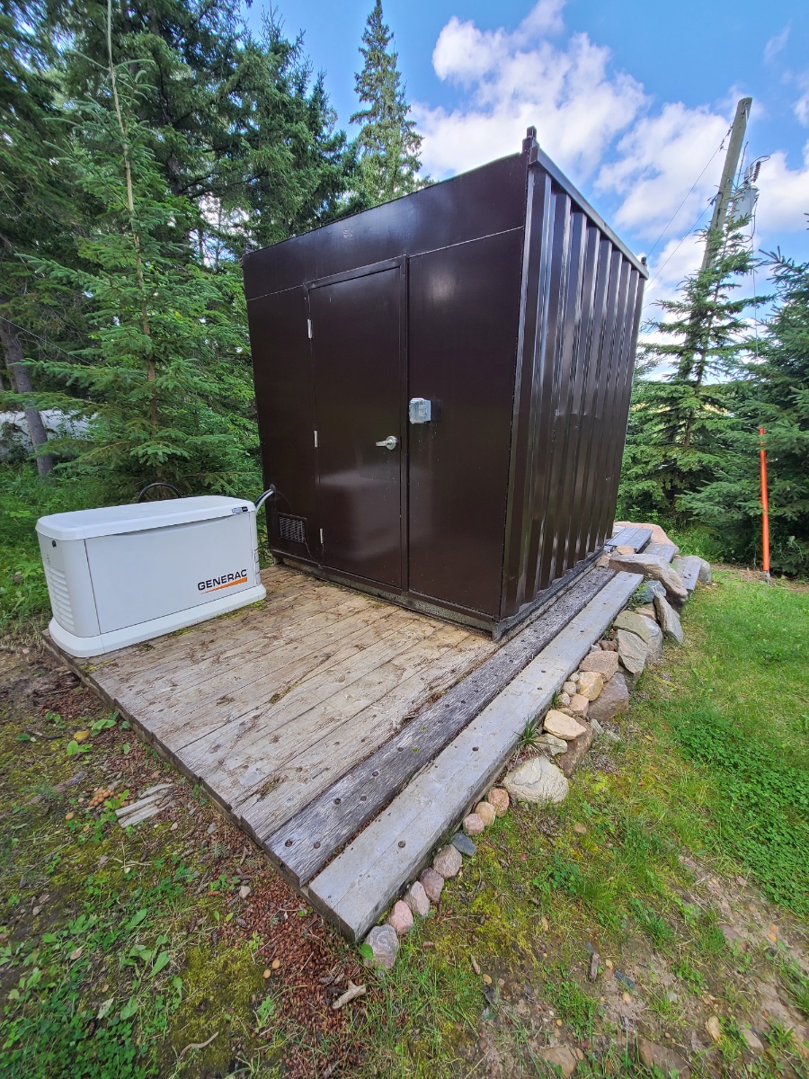 Power house with generator backup
